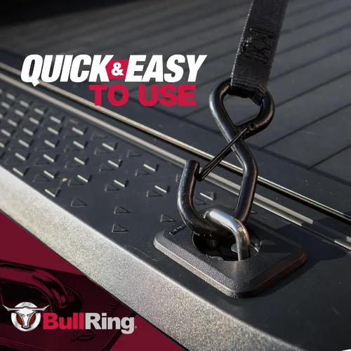 Vista 8 de 4001 Bull Ring clásico (1 par) Fits Ford F-150/Super Duty/Ranger, Chevy Silverado/GMC Sierra, Dodge Ram, Mazda B-Series, Top Rail Stake Pocket