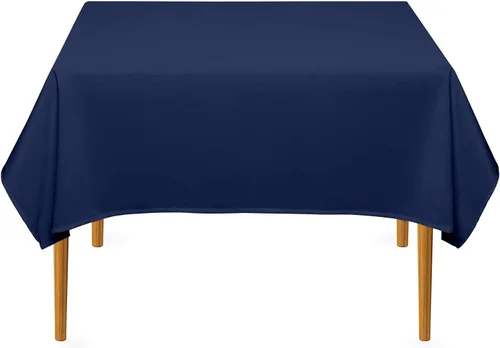 Vista 97 de Pomp - Mantel premium de poliéster con estampado abstracto de 52 x 52 pulgadas cuadradas Tela de fácil cuidado, resistente a arrugas y manchas