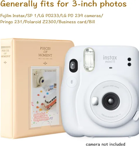 Vista 3 de Libro de fotos, 2 Unids 64 Bolsillos Álbum para Fujifilm Mini 7s 8 8+ 9 25 26 50s 70 90 Tarjeta de nombre de cámara instantánea Goodsnetic Photo