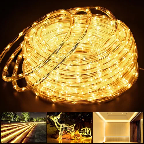 Vista 11 de OMIKA Luces de cuerda conectables de 66 pies con 800 LED para exteriores, luces de cuerda LED multicolor con enchufe y control remoto con Varios