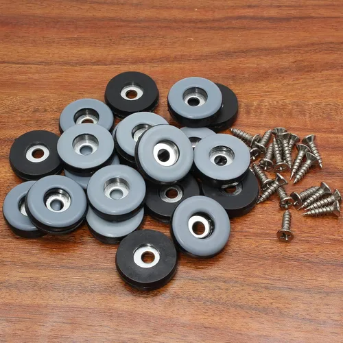Vista 4 de 20 deslizadores de muebles de 1 pulgada, protectores de suelo de PTFE para sillas autoadhesivas para muebles para suelos de madera dura, alfombras