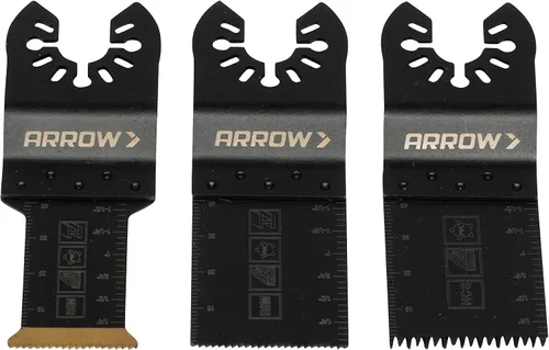 Vista 7 de Arrow OSC101VP-3 - Paquete variado de cuchillas oscilantes multimateriales para tuberías de cobre, madera, PVC, paneles de yeso, universal, se