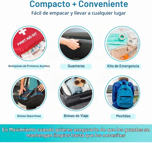 Vista 4 de Guantes de primeros auxilios empaquetados individualmente
