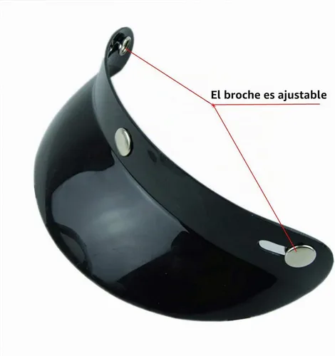 Vista 5 de Casco de Motocicleta con Visera de Pico para Casco de Cara Abierta 3/4, Casco Retro de Motocicleta y Casco Medio, Protección Solar