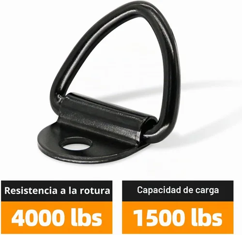 Vista 2 de 12 anclajes de amarre con anillo en V, 2 pulgadas de diámetro, acero Anclaje de amarre con anillo en V para remolque, carga, camión, almacén, barco