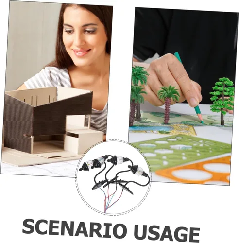 Vista 9 de DOITOOL 4 piezas de mini lámpara de pared modelos escala 1.87 accesorios de casa de muñecas lámpara de pared simulada para micro paisaje mesa