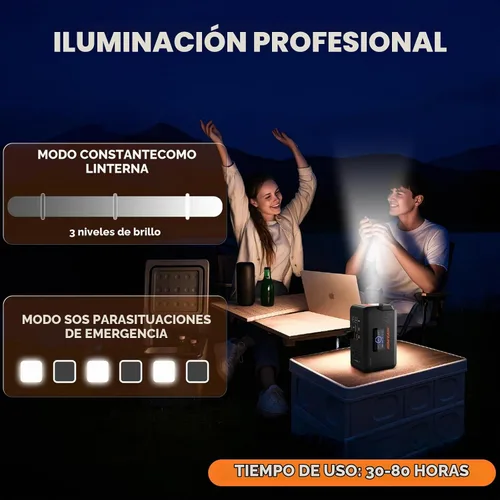 Vista 7 de HOWERASY Portable Power Station 98Wh, 135W(270W Peak) Solar Generator Negro