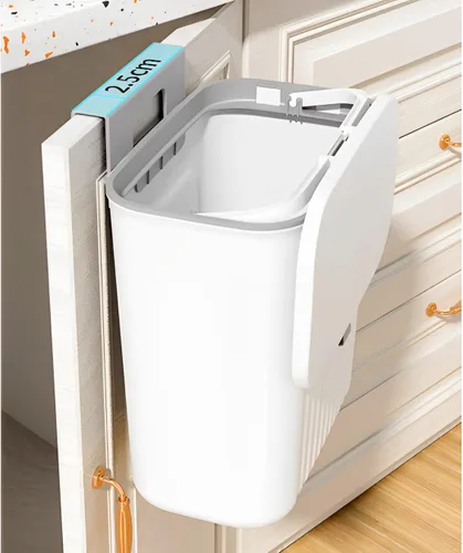 Vista 6 de Sooyee Paquete de 3 cubos de compost de cocina de 12L/3.2 galones para encimera o debajo del fregadero, cubo de basura pequeño colgante con tapa