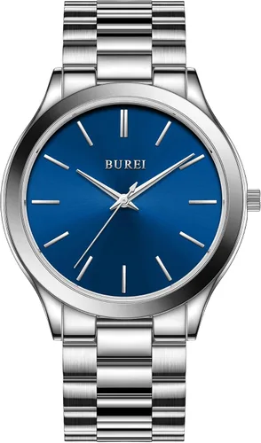 Vista 19 de BUREI Men Watches Gifts for Men Fashion Stainless Steel Analog Quartz Waterproof Watches for Mens