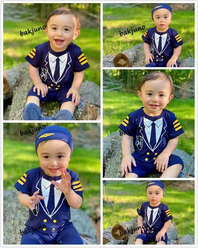 Vista 3 de Disfraz infantil de Halloween para bebé niño y niña uniforme con sombrero
