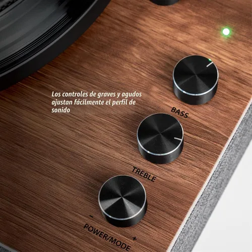 Vista 3 de Crosley CR7501A-CL - Tocadiscos Nocturne con altavoces, color carbón
