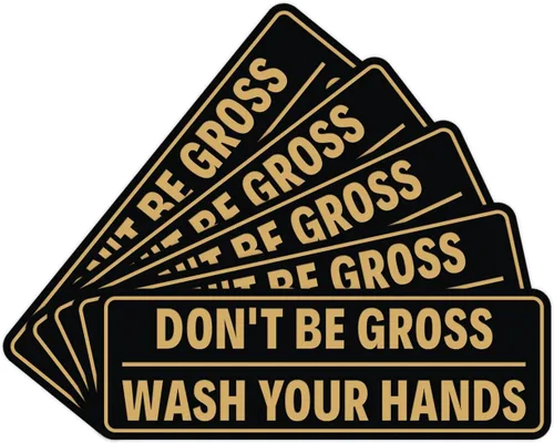 Vista 43 de Letrero de puerta o pared con texto en inglés "Don't Be Gross ("No seas gros") con texto en inglés "Don't Be G