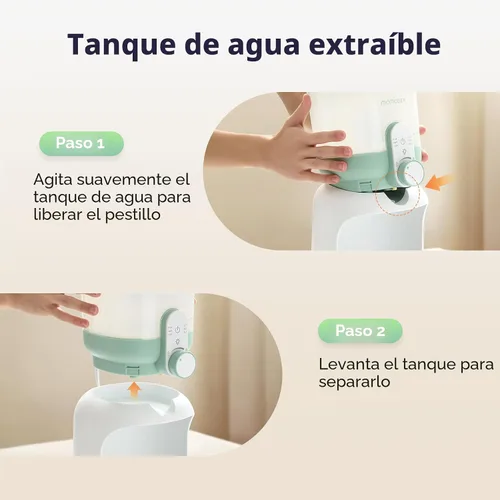 Vista 7 de Momcozy Calentador de agua de doble luz para alimentación nocturna, calentador de biberones instantáneo para hacer fórmula, capacidad de 57 onzas
