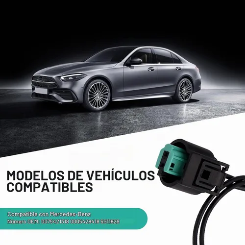 Vista 6 de 2 piezas de sensor de temperatura del aire ambiente exterior y kit de enchufe, conector de sensor de temperatura ambiente directo de importación