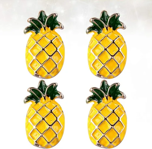 Vista 9 de Amosfun - Broche de aleación de piña, 4 unidades, para día de San Valentín, frutas, chal