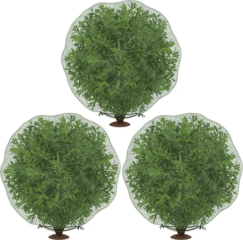Vista 8 de codree 2 Piezas Red Anti-Ciervos para Arbustos - 7.8 x 7.8 Pies Cubierta de Red para Plantas Anti-Ciervos - Red de Malla Reutilizable para Plantas