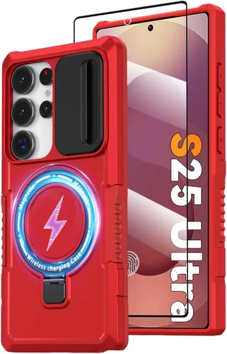 Vista 98 de Funda magnética para Samsung Galaxy Note 20 Ultra con soporte de anillo [con protector de pantalla] [Compatible con carga inalámbrica MagSafe] Funda