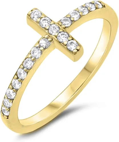 Vista 11 de ELIJA SU COLOR anillo de plata esterlina con diseño de cruz Circonita cúbica simulada negra