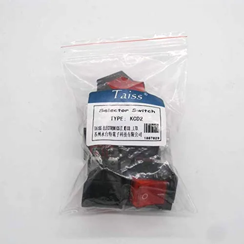 Vista 7 de Taiss 5 interruptores basculantes DPST ON/OFF de 4 pines 2 posiciones 16A 250VAC/20A 125VAC con luz roja iluminada interruptor de palanca basculante