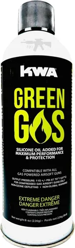 Vista 2 de A&N KWA Green Gas 8OZ para Airsoft y Free 1000 Bulldog BBS
