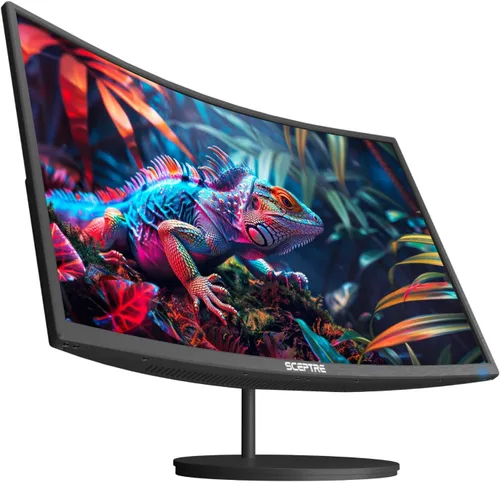 Vista 13 de Sceptre - Monitor curvo de 24 pulgadas, 75Hz, LED, para videojuegos, Full HD, 1080P, HDMI, VGA, con altavoces, montaje de pared VESA listo
