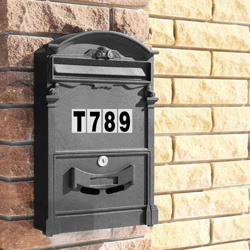 Vista 5 de 120 calcomanías reflectantes de números y letras para buzón, calcomanías autoadhesivas de 2 pulgadas con letras mayúsculas, calcomanías digitales