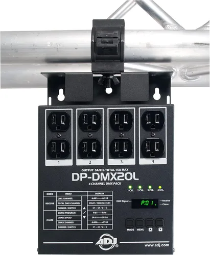 Vista 5 de ADJ Productos DMX20L 4 canales Universal DMX Dimmer/Switch Pack, Compacto y Portátil. 600 vatios por canal 15A máx
