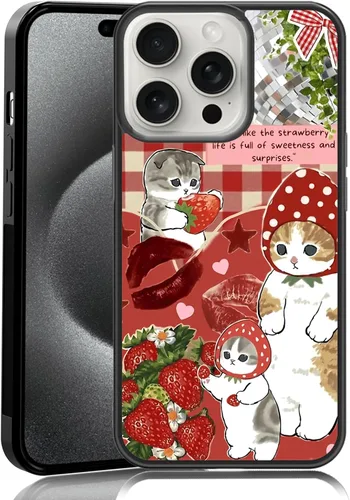 Vista 16 de Elegante funda de teléfono con diseño de gato Marie compatible con iPhone 11, funda de encaje dorado para iPhone, a prueba de golpes, rosa fucsia