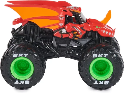 Vista 9 de Monster Jam - Camión monstruo oficial de Bakugan Dragonoid, vehículo fundido a presión, escala 1:64, juguetes para niños de 3 años en adelante