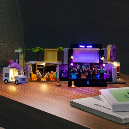 Vista 5 de BrickBling Kit de luces LED compatible con Lego BTS Dynamite 21339, luces creativas compatibles con Lego 21339, para fanáticos de BTS