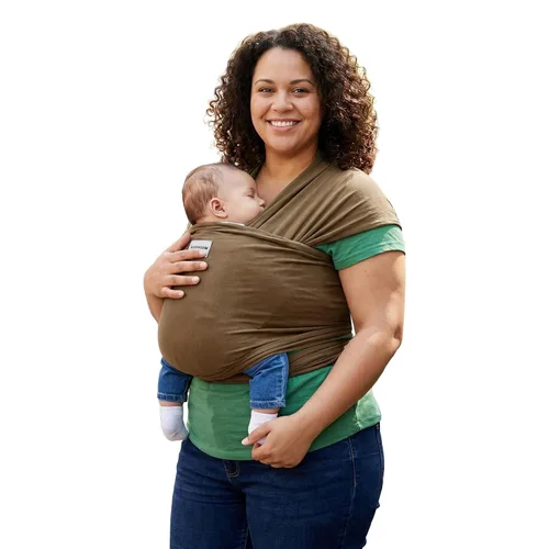 Vista 12 de MISSWISDOM Fulares portabebés, Canguro portabebés para recién nacidos de 3 a 16 kg, Envoltura para llevar bebés, Canguro portabebés para recién Beige