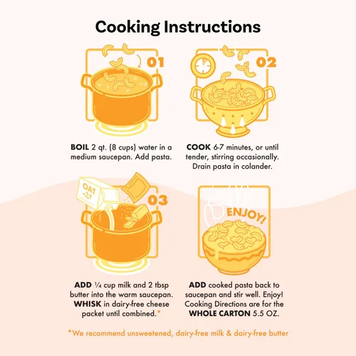 Vista 5 de Daiya Macarrones con queso cheddar añejo, sin lácteos, sin gluten, pasta de arroz vegana a base de plantas, 5.5 onzas (paquete de 12)