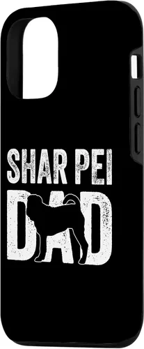 Vista 2 de iPhone 15 Retro Shar Pei Dad Papa Father's Day Sharpei Silhouette Case