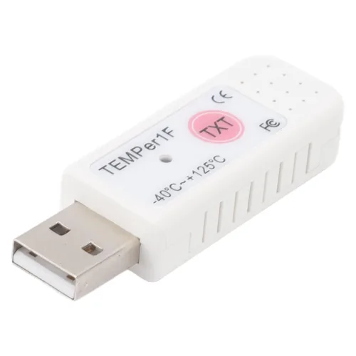 Vista 9 de Termómetro de computadora USB, sensor de termómetro de PC, registrador de datos con pantalla de hiperbola de temperatura y función de alarma