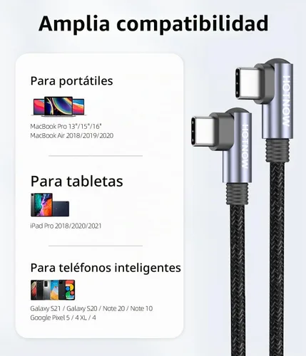 Vista 7 de Cable USB C a USB C en ángulo recto de 0.5 pies, paquete de 3 cables de carga corta USB C de 6 pulgadas, cables de carga rápida de 65 W para iPhone