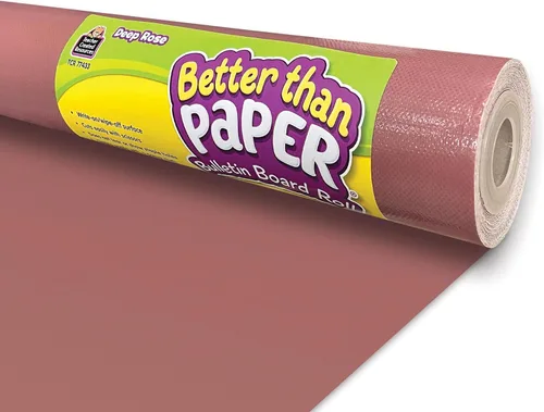 Vista 5 de Teacher Created Resources Rollo de tablón de anuncios de color azul piedra y rosa profunda Better Than Paper (paquete de 2)