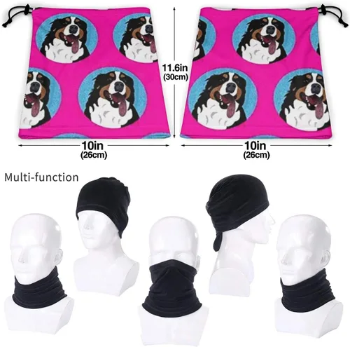 Vista 4 de FUNINDIY Máscara facial para el cuello para hombres y mujeres, bandanas de tela reutilizables, divertidas, protección contra el viento y el polvo