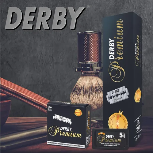 Vista 3 de 500 cuchillas de afeitar "Derby Premium" de un solo filo para maquinilla de afeitar recta
