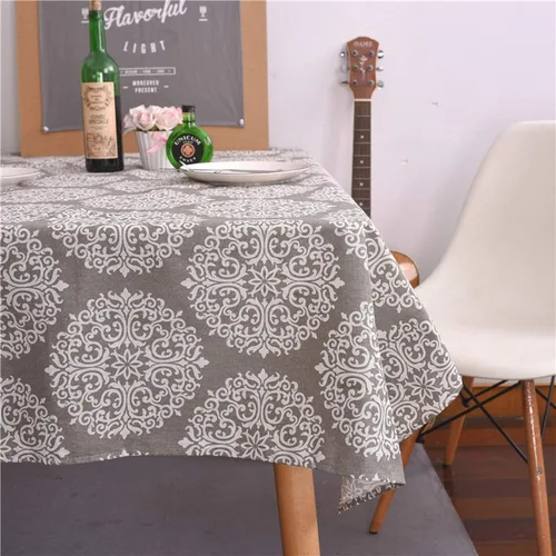 Vista 6 de Bringsine - Mantel de lino lavable, diseño vintage, varios tamaños