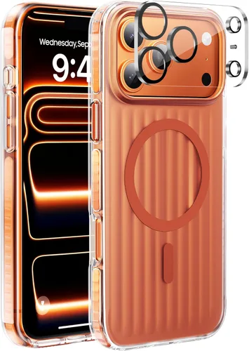 Vista 88 de Funda magnética para iPhone Air con protector de lente de cámara, protección grado militar de 10 pies, compatible con funda MagSafe Slim para iPhone