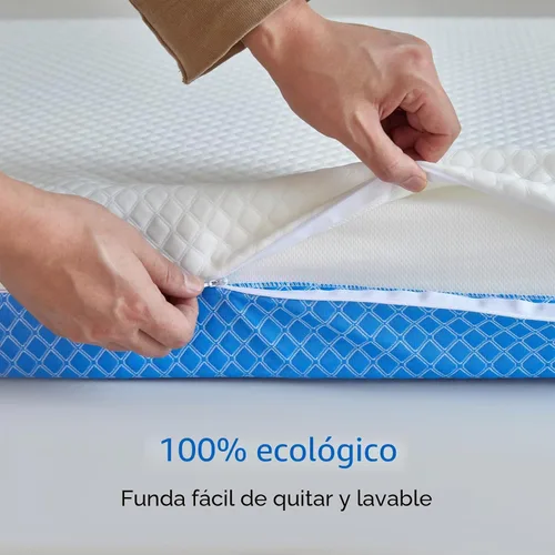 Vista 6 de Colchón de espuma viscoelástica con gel de confort de doble cara, transpirable para cuna de bebé, colchón de espuma viscoelástica para cuna, premium