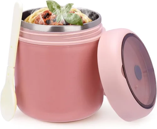 Vista 8 de Juome Termo para Niños de 16 oz para Comida Caliente - Recipiente de Comida con Aislamiento al Vacío, Termo Lonchera de Sopa de Acero Inoxidable