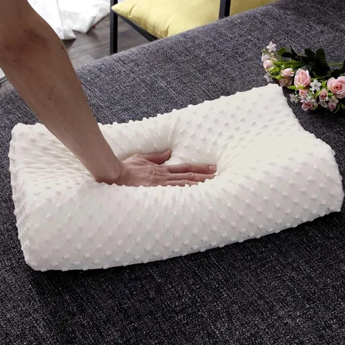 Vista 2 de Almohada cervical de espuma viscoelástica para aliviar el dolor de cuello, almohada ergonómica para dolor de hombro, almohada de contorno
