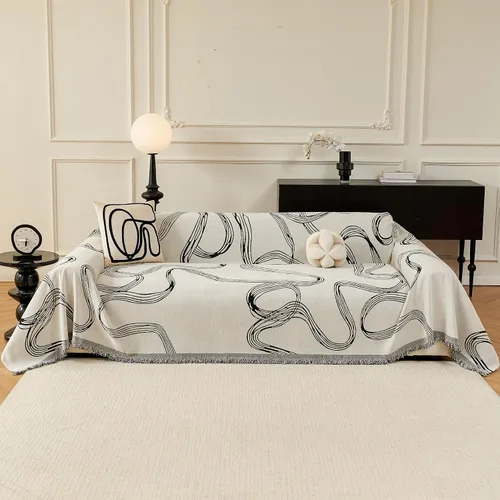 Vista 39 de MEETSKY Funda Negra de Silla de Tamaño Grande, Funda de Chenilla para Sillón/Sofá de 1 Cojín para Perro, Fundas de Sofá Protector de Muebles
