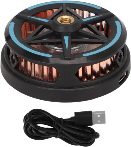 Vista 6 de Mobile Phone Powerful Fan Cooling Technology Magnetic Core Design for Gaming Live Streaming Outdoor Vlog Aluminum Black