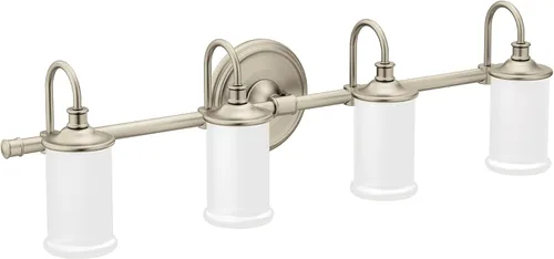 Vista 14 de Moen YB6461ORB Belfield - Accesorio de tocador de baño de doble montaje con 1 luz con vidrio esmerilado, bronce aceitado