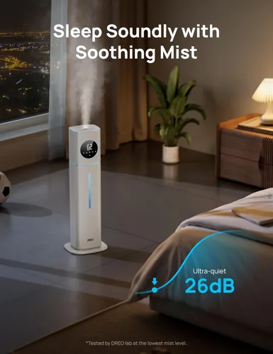 Vista 6 de DREO HM735S - Humidificador inteligente de 11 L, habitación grande, 700 pies cuadrados, humidificadores de aire de niebla fría 100H para dormitorio
