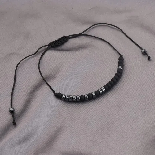 Vista 3 de MAOFAED Pulsera con código morse Work Bestie, el mejor regalo de amistad para compañeros de trabajo