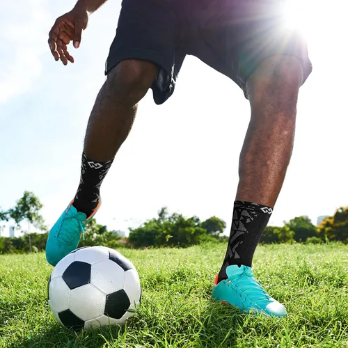 Vista 6 de GripGeek Calcetines de fútbol antideslizantes, fútbol, baloncesto, hockeycorrer, calcetines antideslizantes