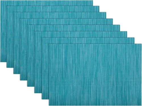 Vista 38 de SHACOS - Caminos de mesa de vinilo tejido, lavables, para uso en interiores o exteriores, fáciles de limpiar